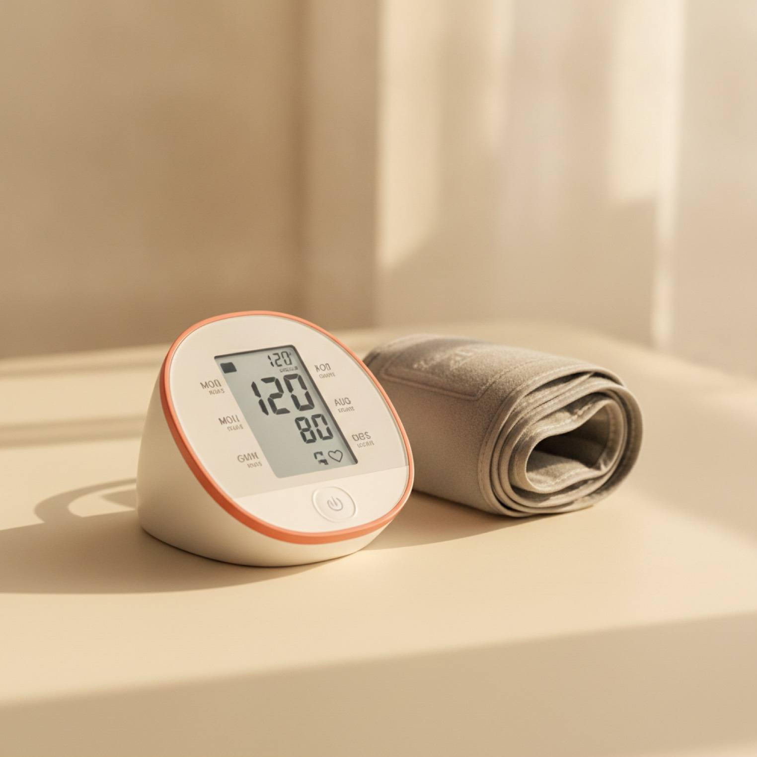 The Happy Hearts blood pressure monitor, ready to use